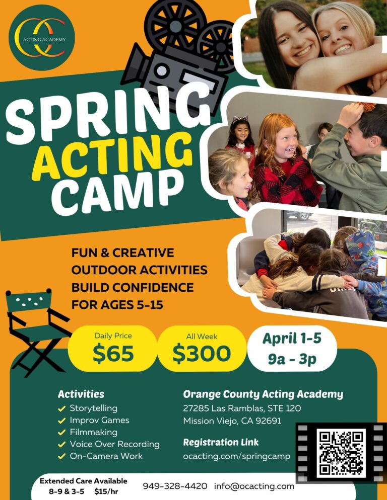 Spring Acting Break Camp Orange County Acting Academy